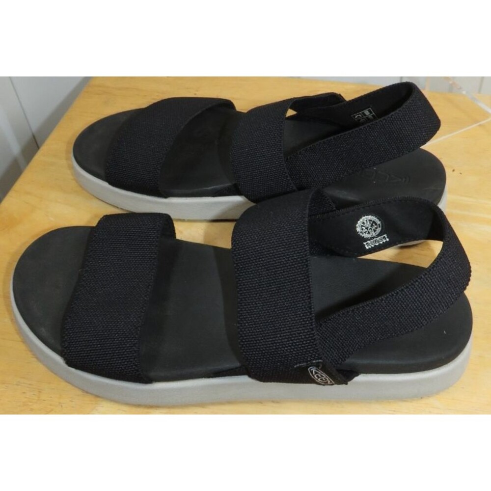 Keen Womens Elle Backstrap Sandals Black Stretch Platform Sport Size 8.5 - Picture 4 of 7